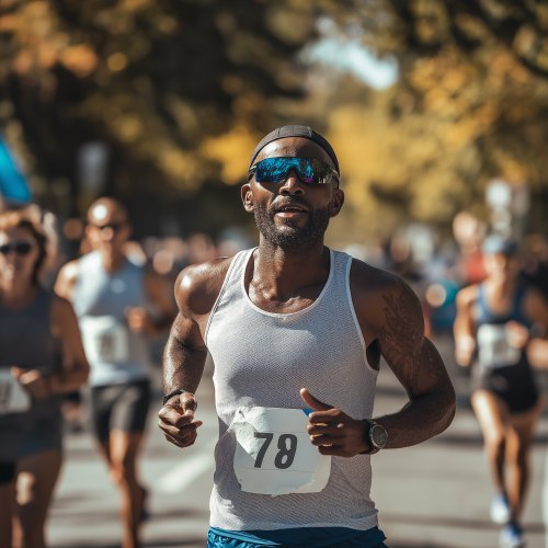 Runner taking part in a charity fundraising event