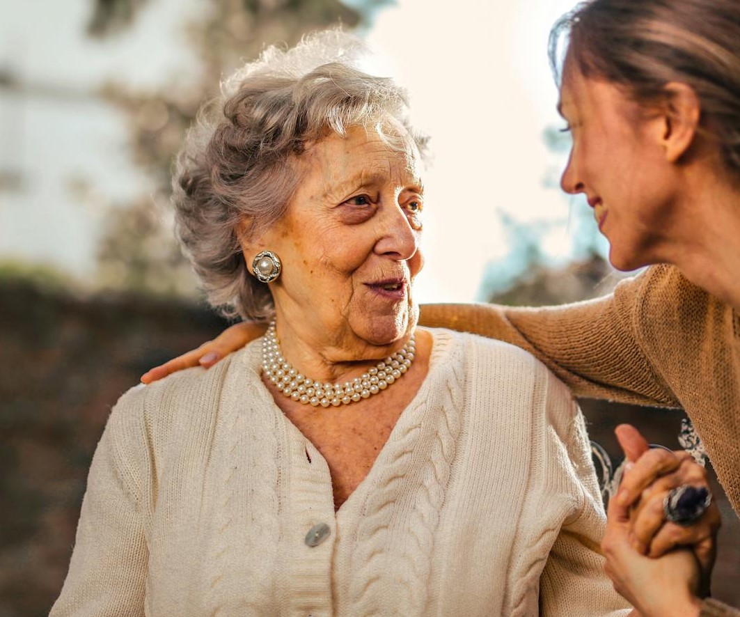 A support worker providing replacement care at home